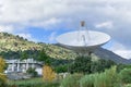 Center of the NASA in Madrid, presiding over the complex with a large antenna. Royalty Free Stock Photo