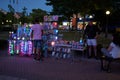 The center of night life of a seaside town on the Black Sea coast Royalty Free Stock Photo