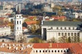 Center of the old European Vilnius city in Lithuania Royalty Free Stock Photo