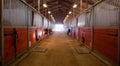 Center Path Through Horse Paddock Equestrian Ranch Stable Royalty Free Stock Photo