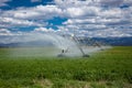 Center pivot agricultural irrigation system Royalty Free Stock Photo