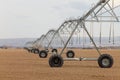 A center pivot agricultural irrigation system. Royalty Free Stock Photo