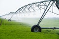 Center Pivot Irrigation System in a green Field Royalty Free Stock Photo