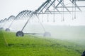 Center Pivot Irrigation System in a green Field