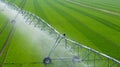 Center Pivot Irrigation System in a green Field Royalty Free Stock Photo