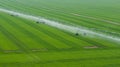 Center Pivot Irrigation System in a green Field Royalty Free Stock Photo