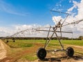 Center pivoting irrigation system. Royalty Free Stock Photo