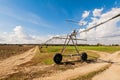 Center pivoting irrigation system. Royalty Free Stock Photo