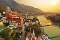 Rishikesh, yoga city India, Gange River valley, Ganga, Uttarakhand Royalty Free Stock Photo