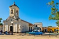 Center square of Cuban town with church Iglesia San Francisco de Paula, Trinidad, Cuba Royalty Free Stock Photo