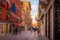 Center street of Venice shopping, Italy