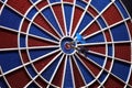 Center of the target dartboard and two arrows