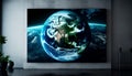 Center of the Universe: A Stunning Ultra HD 4K Image of Planet Earth, Made with Generative AI