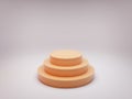 Centered orange podium on white background Royalty Free Stock Photo
