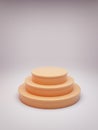 Centered orange podium on white background Royalty Free Stock Photo