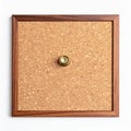 Centered Pushpin on a Blank Cork Bulletin Board Royalty Free Stock Photo