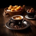 A centered shot of a mug of coffee ai generative illustration