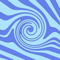 Centered spiral and stripes pattern purple light blue