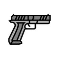 centerfire pistol color icon vector illustration Royalty Free Stock Photo