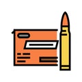 centerfire rifle ammo color icon vector illustration Royalty Free Stock Photo