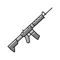 centerfire rifle color icon vector illustration Royalty Free Stock Photo