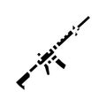 centerfire rifle glyph icon vector illustration Royalty Free Stock Photo