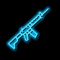 centerfire rifle neon glow icon illustration Royalty Free Stock Photo