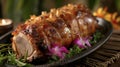 The centerpiece of the Hawaiian Luau Pig Roast is a juicy slowroasted pig basted with a secret blend of island es. The