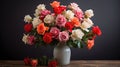 centerpiece rose flower arrangement