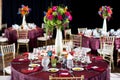 Centerpiece at a wedding reception Royalty Free Stock Photo