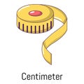 Centimeter icon, cartoon style