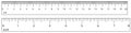 Centimeter Inch and metric rulers. Centimeters and inches measuring scale. Precision measurement of ruler tools. Vector isolated.