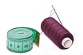 Centimeter and sewing spool Royalty Free Stock Photo