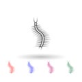 Centipede multi color icon. Simple thin line, outline of insect icons for ui and ux, website or mobile application
