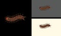 Centipede vector illustration mascot design