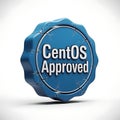 Centos approved seal of quality and reliability for linux operating systems Royalty Free Stock Photo