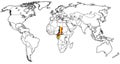 Central African CFA franc territory on world map