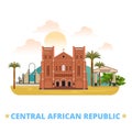 Central African Republic design template Flat cart Royalty Free Stock Photo