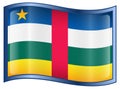 Central African Republic Flag icon Royalty Free Stock Photo