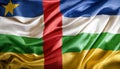 Central African Republic Flag Waving on the wind Royalty Free Stock Photo