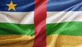 Central African Republic Flag Waving on the wind Royalty Free Stock Photo