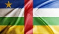 Central African Republic Flag Waving on the wind Royalty Free Stock Photo