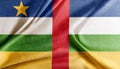 Central African Republic Flag Waving on the wind Royalty Free Stock Photo