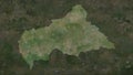 Central African Republic highlighted. High-res satellite