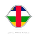 Central African Republic national team flag in style for international basketball competitions