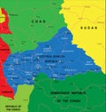 Central African Republic political map