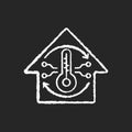 Central air conditioning chalk white icon on black background Royalty Free Stock Photo