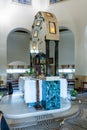 The central altar in the Beatitude Monastery located on the mounThe central altar in the Beatitude Monastery located on the mounta