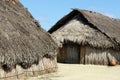 Central America, Panama, traditional house of residents of the San Blas archipelago Royalty Free Stock Photo