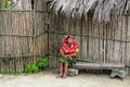 Central America, Panama, traditional Kuna people Royalty Free Stock Photo